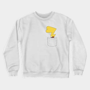 Electric tail inside of a pocket Crewneck Sweatshirt